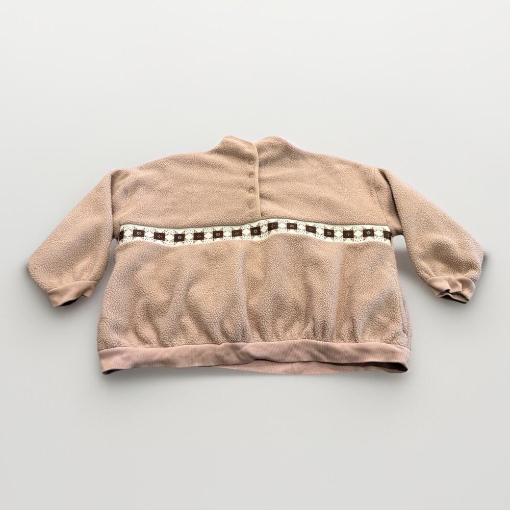 Madewell Womens Warm Sandstone Resourced Sherpa Popover Fleece Jacket Size XL